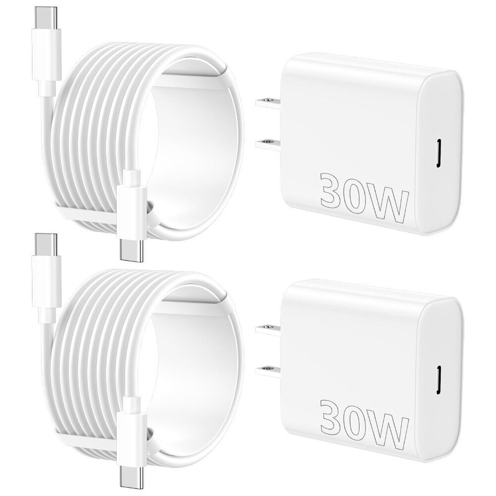 iPhone 17 16 15 Fast Charger,[MFi Certified] 2Pack 30W USB C Wall Charger Block